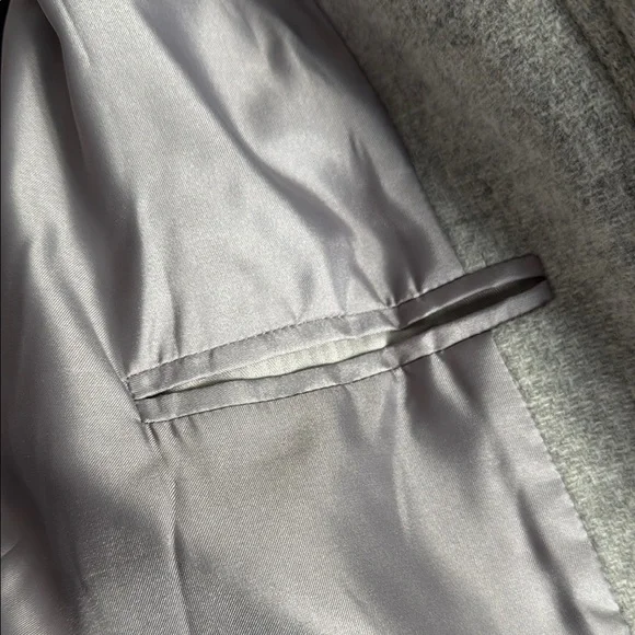 J. Crew Gray Wool Pea Coat with Fur Collar - Picture 7 of 7